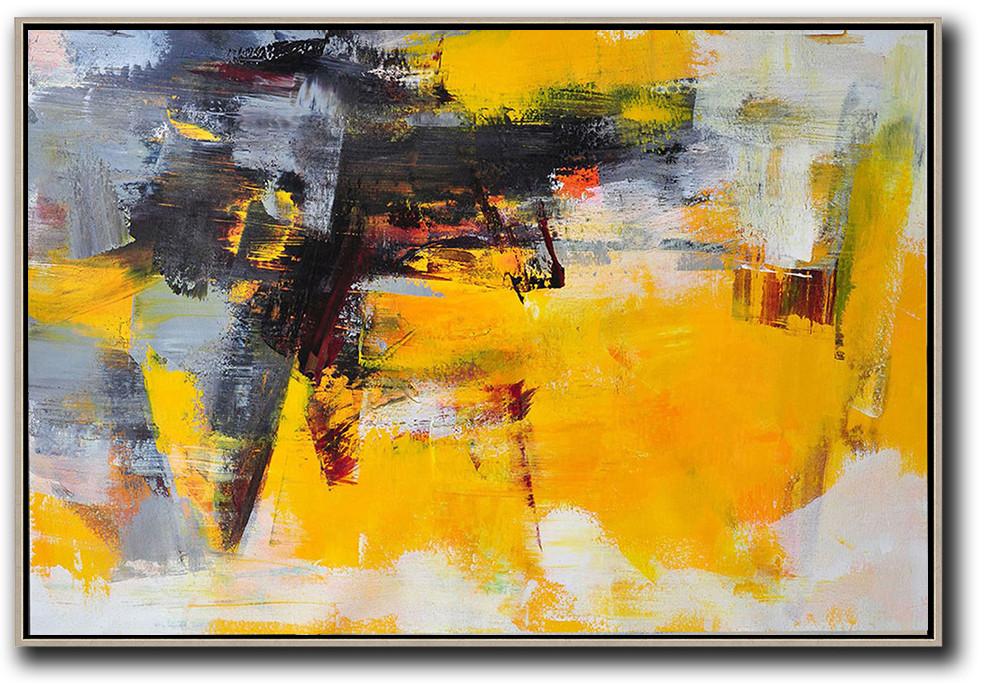 Horizontal Palette Knife Contemporary Art #L45C